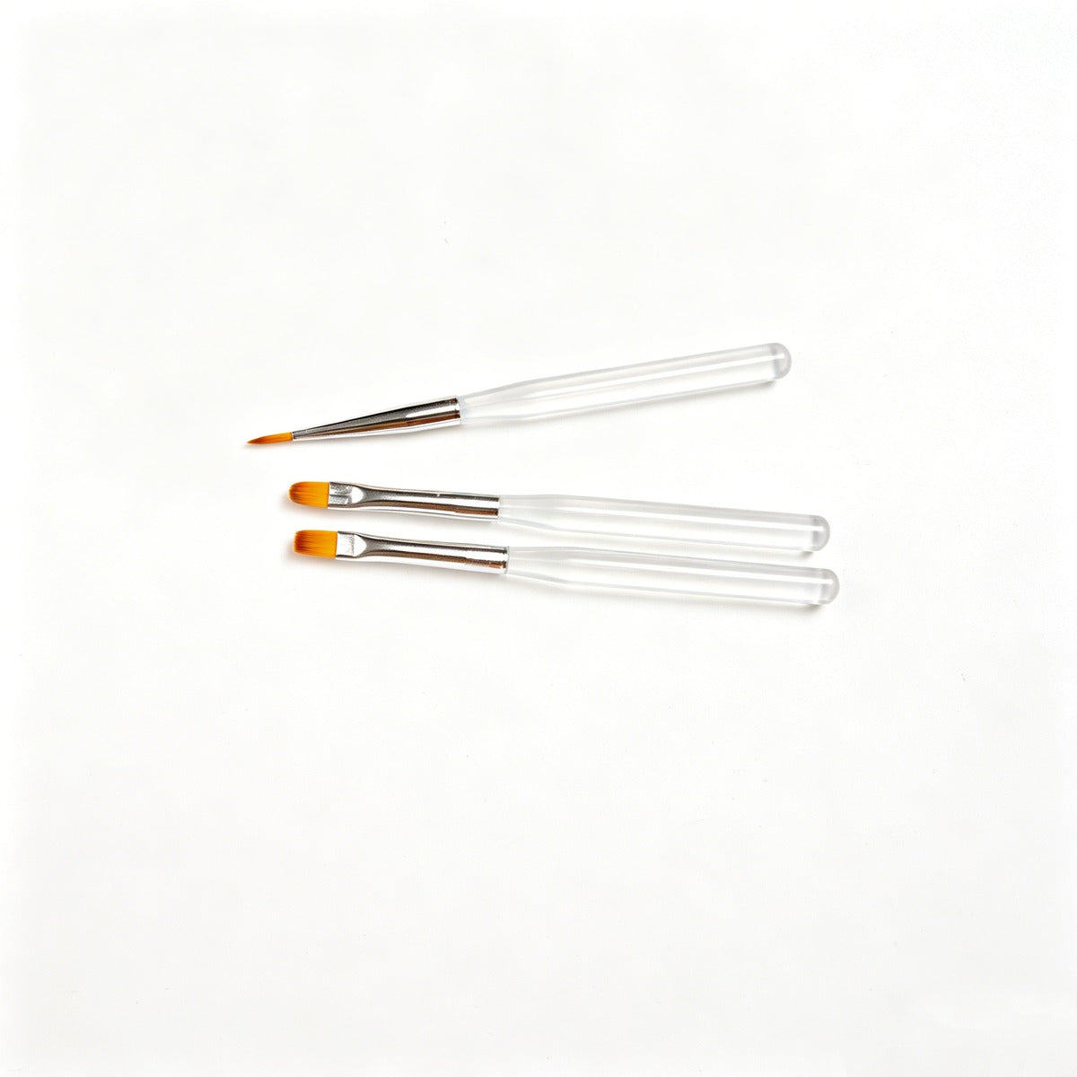 3-Piece Acrylic Handle Watercolor Brush Set - Frosted White - COI0002 product image